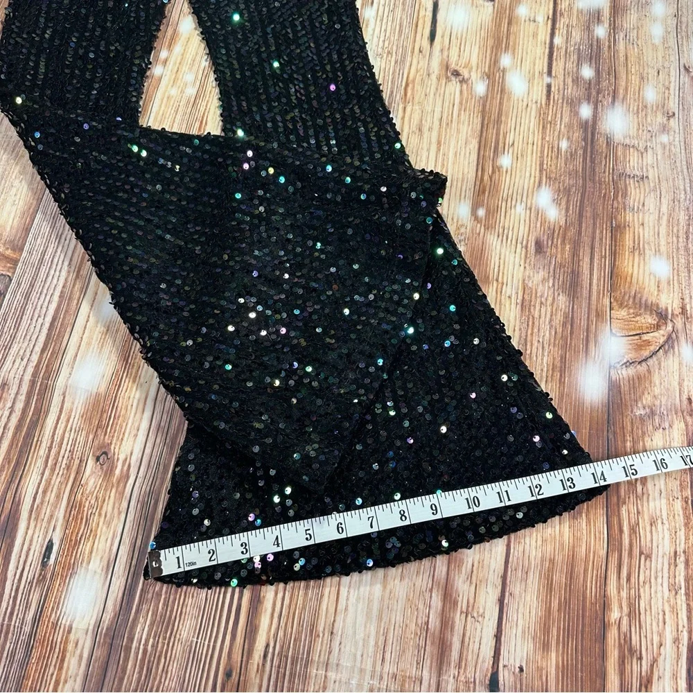NWT Free People Sequin Slim Pull On Flare Pants Size XS